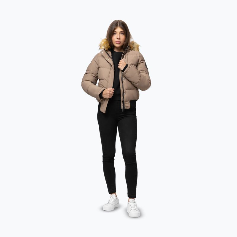 Дамско зимно яке Pitbull Azalea Quilted Hooded dark sand 2