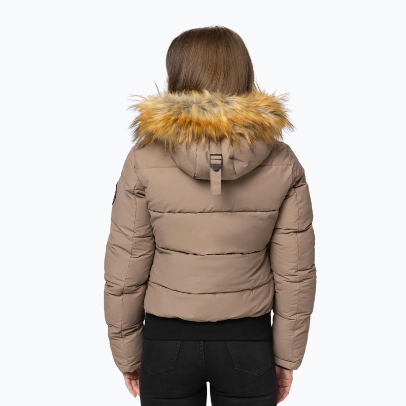 Дамско зимно яке Pitbull Azalea Quilted Hooded dark sand 3