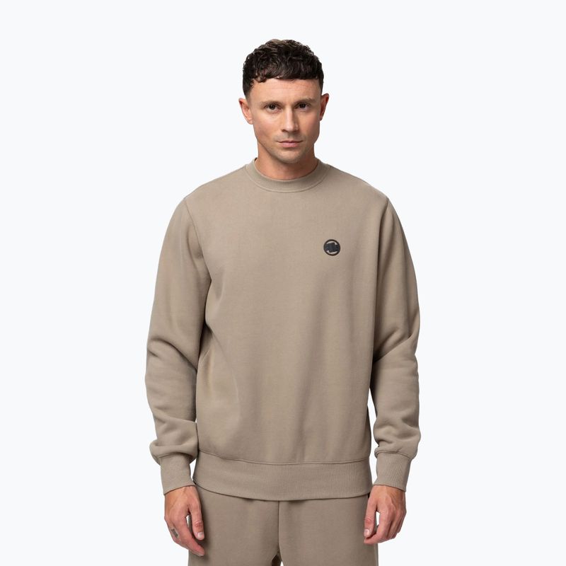 Мъжки суитшърт Pitbull Small Logo Crewneck pale sand