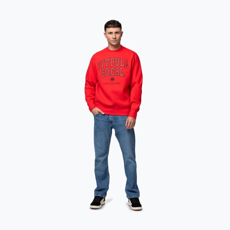 Мъжки суитшърт Pitbull So Cal Crewneck fluo/red 2