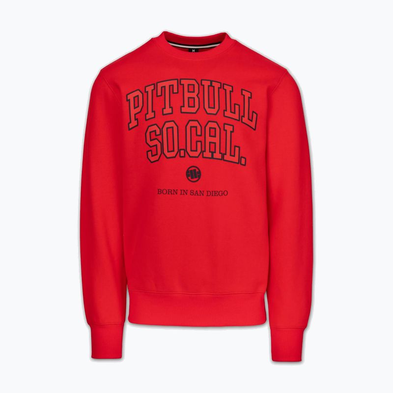 Мъжки суитшърт Pitbull So Cal Crewneck fluo/red 4