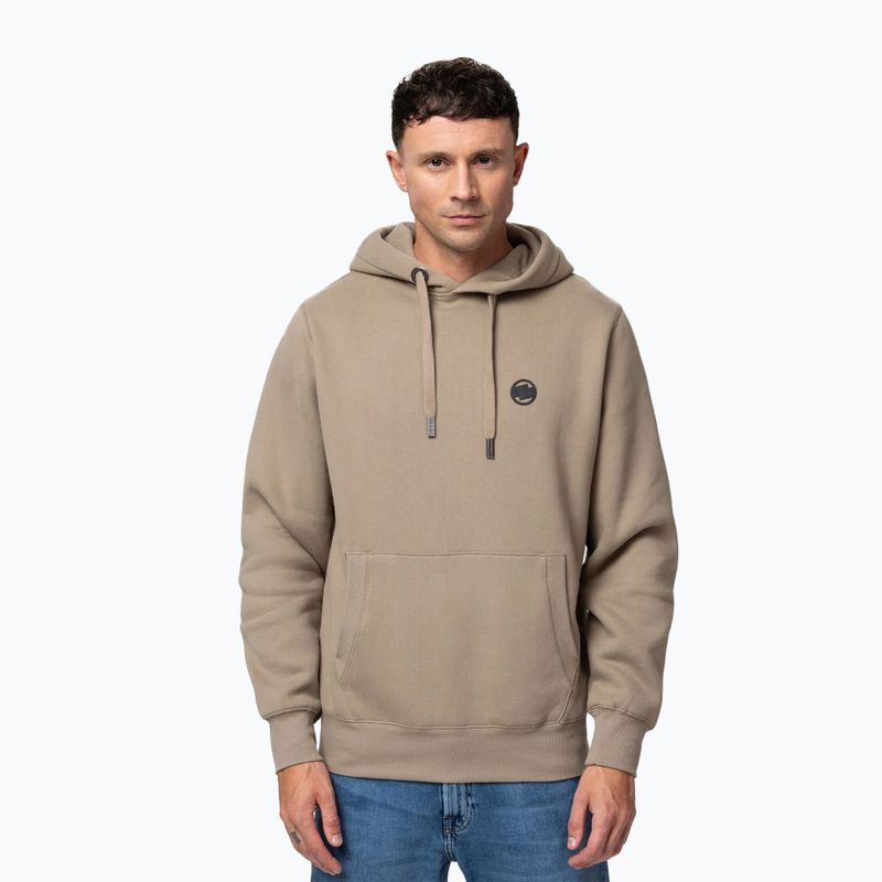 Мъжки суичър Pitbull Small Logo Hooded pale sand