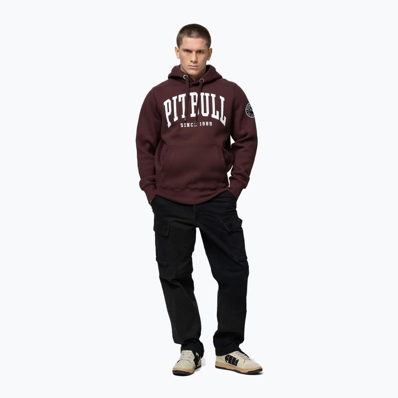 Мъжки суитшърт Pitbull Norton Hooded dark burgundy 2