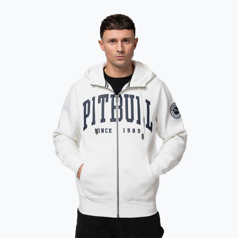 Мъжки суитшърт Pitbull Norton Hooded Zip off white 4