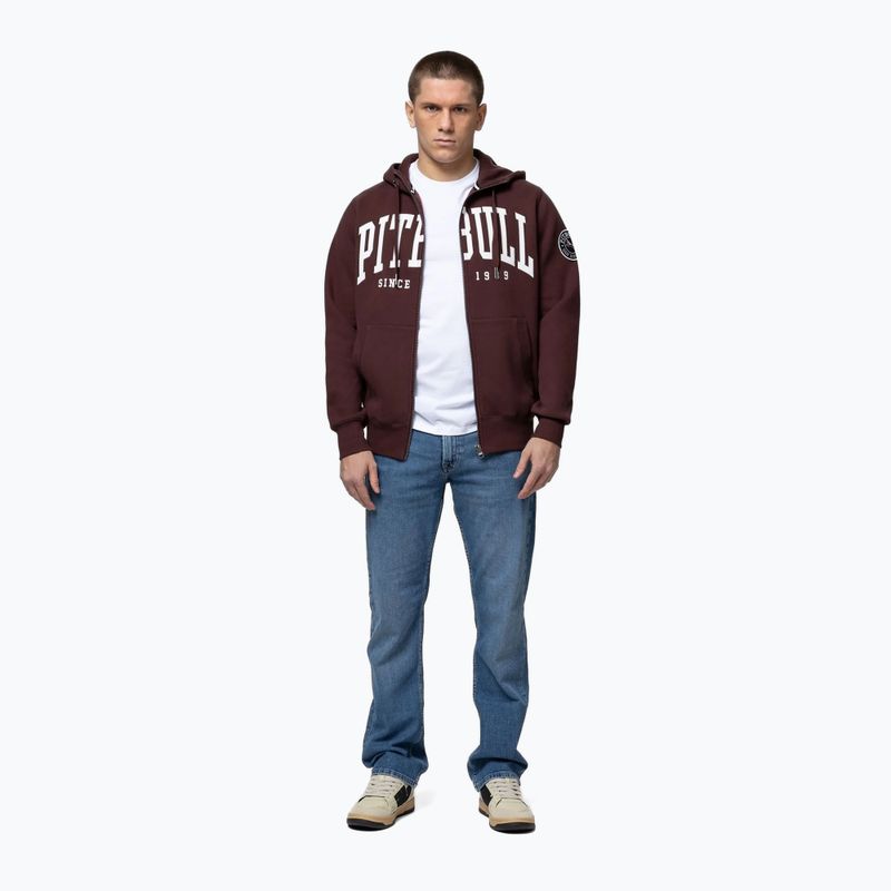 Мъжки суитшърт Pitbull Norton Hooded Zip dark burgundy 2