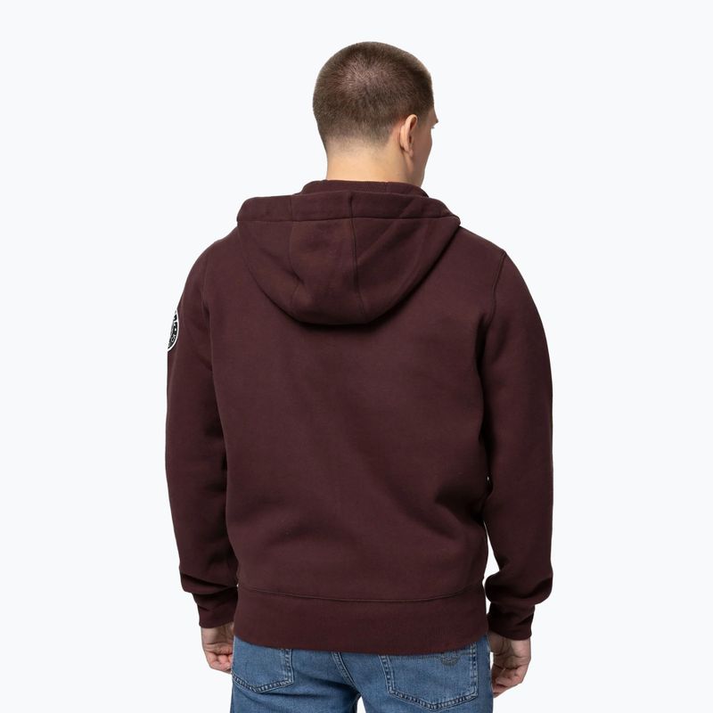 Мъжки суитшърт Pitbull Norton Hooded Zip dark burgundy 3