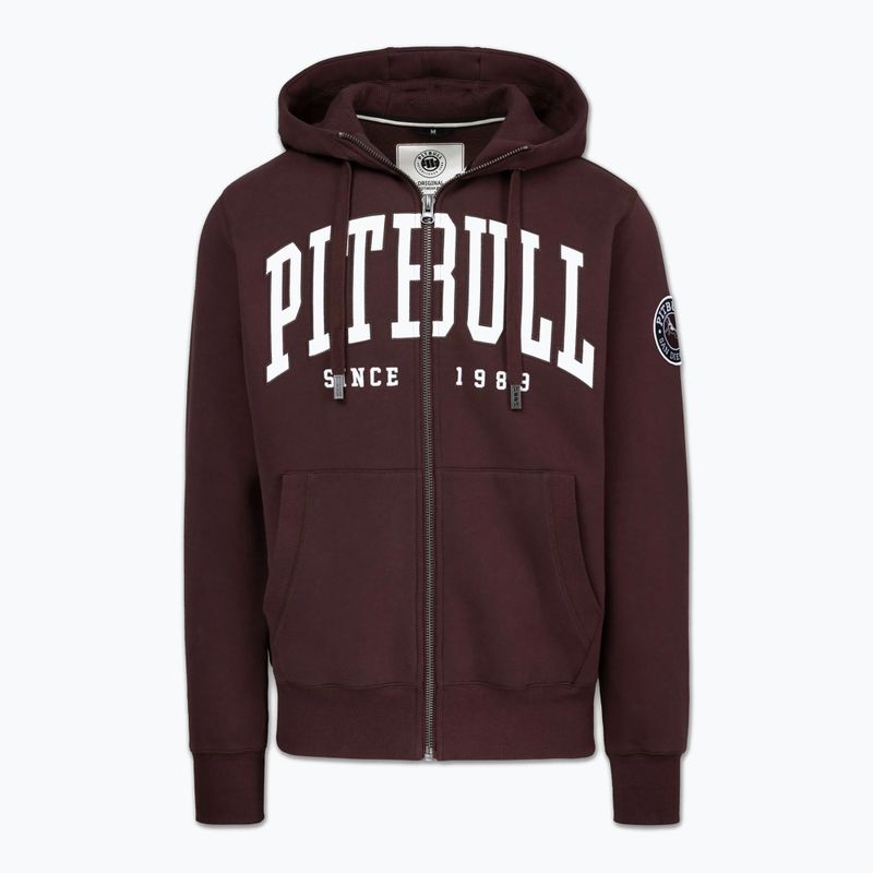 Мъжки суитшърт Pitbull Norton Hooded Zip dark burgundy 5