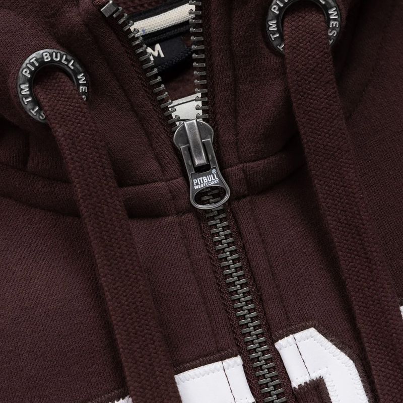 Мъжки суитшърт Pitbull Norton Hooded Zip dark burgundy 7