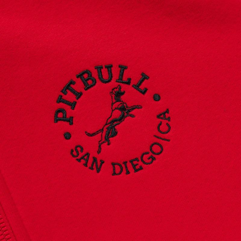 Мъжки суитшърт Pitbull San Diego Ca Hooded Zip red 11