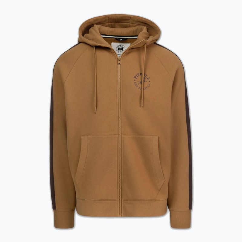 Мъжки суитшърт Pitbull San Diego Ca Hooded Zip honey yellow 5
