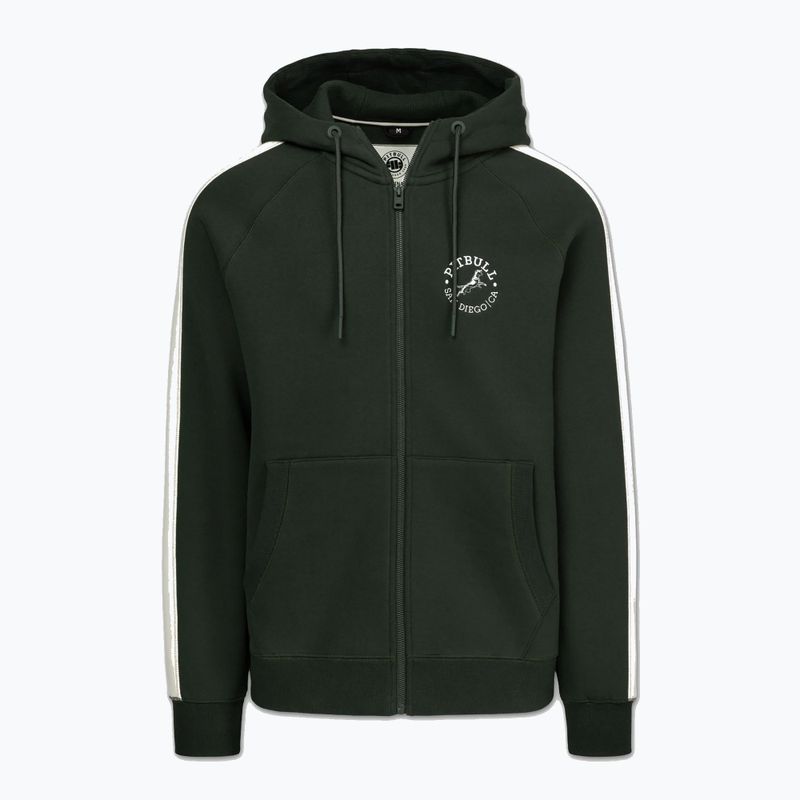 Мъжки суитшърт Pitbull San Diego Ca Hooded Zip dark green 4
