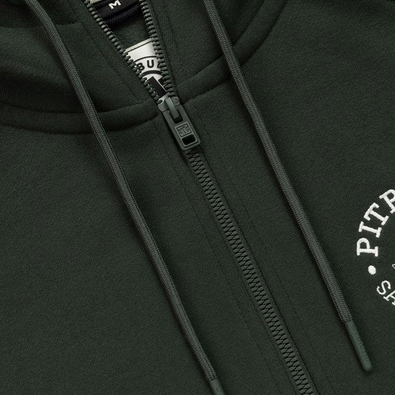 Мъжки суитшърт Pitbull San Diego Ca Hooded Zip dark green 6