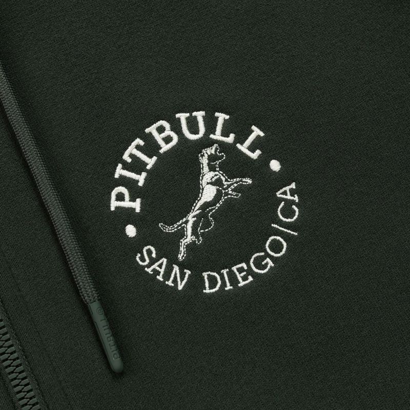 Мъжки суитшърт Pitbull San Diego Ca Hooded Zip dark green 9