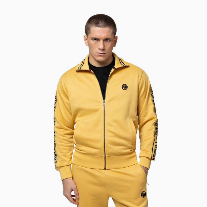 Мъжки суитшърт Pitbull Trackjacket Tape Logo Terry Group pale yellow