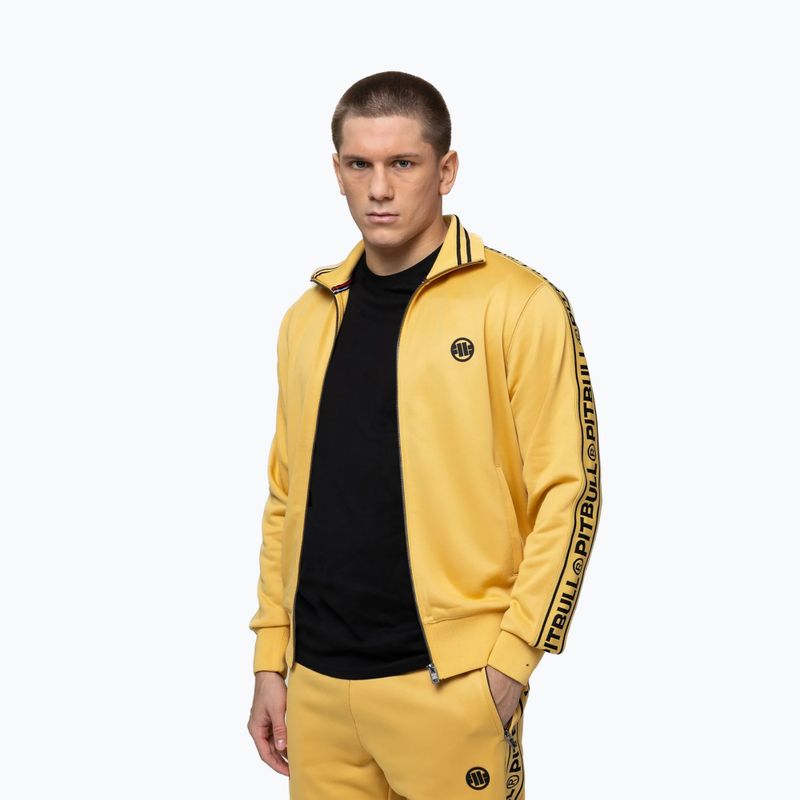 Мъжки суитшърт Pitbull Trackjacket Tape Logo Terry Group pale yellow 5