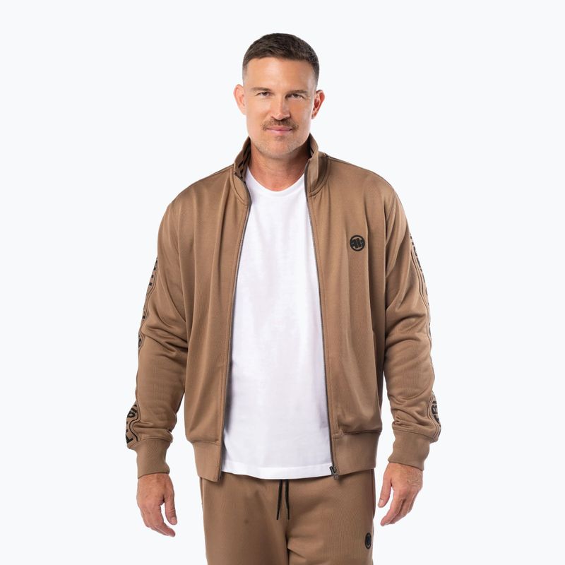 Мъжки суитшърт Pitbull Trackjacket Tape Logo Terry Group coyote brown