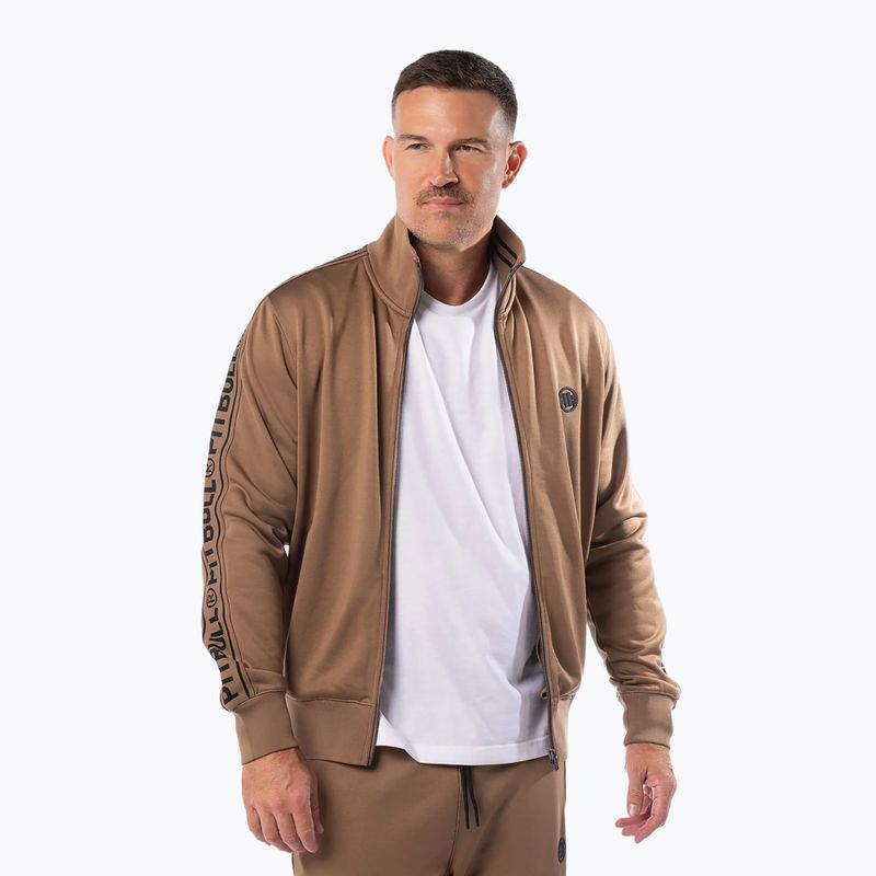 Мъжко спортно яке Pitbull Trackjacket Tape Logo Terry Group coyote brown 2