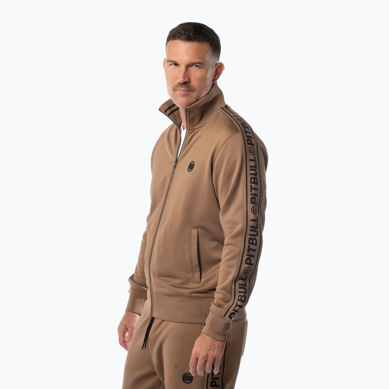 Мъжко спортно яке Pitbull Trackjacket Tape Logo Terry Group coyote brown 3