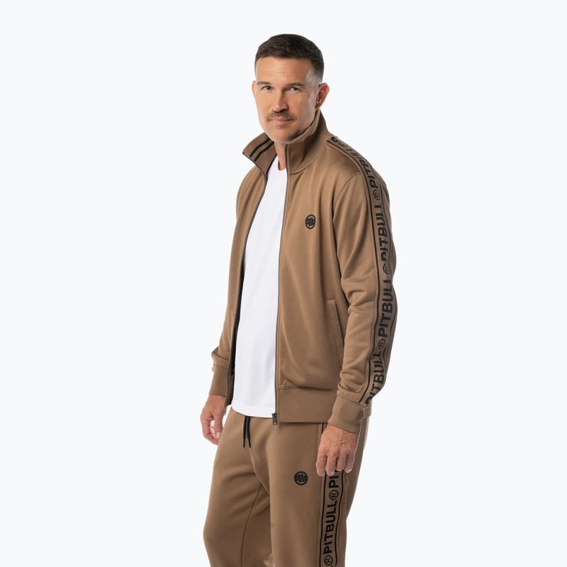Мъжко спортно яке Pitbull Trackjacket Tape Logo Terry Group coyote brown 4
