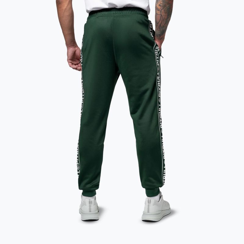 Мъжки панталони Pitbull Trackpants Tape Logo Terry Group pants bottle green 3