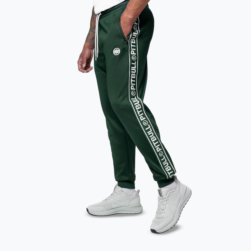 Мъжки панталони Pitbull Trackpants Tape Logo Terry Group bottle green 5