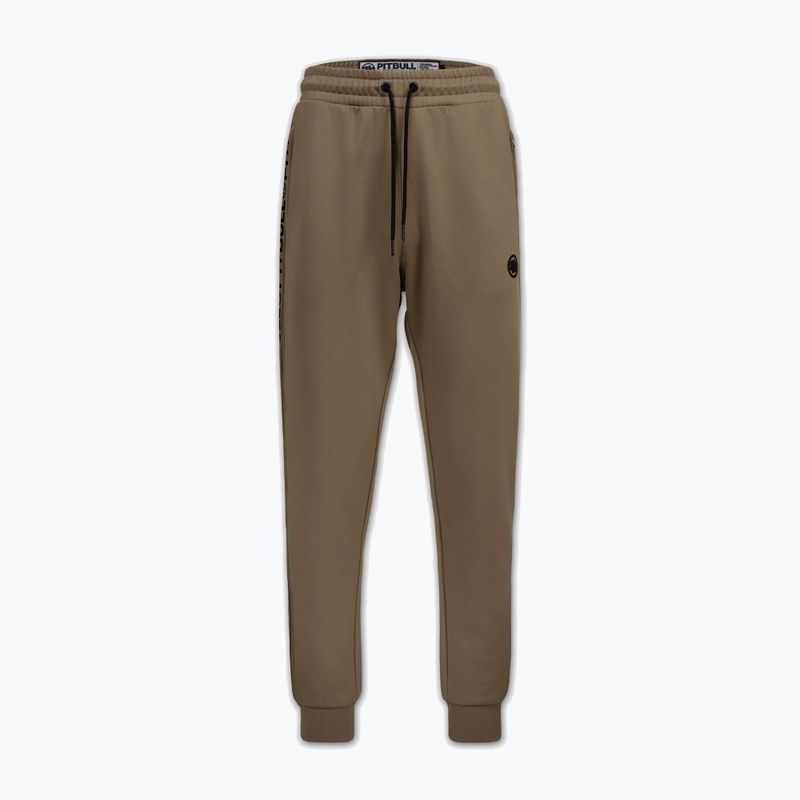 Мъжки панталони Pitbull Trackpants Tape Logo Terry Group coyote brown 2
