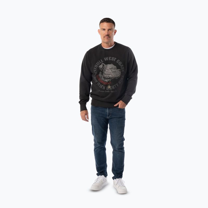 Мъжки суитшърт Pitbull Strength & Respect Crewneck washed dark graphite 2