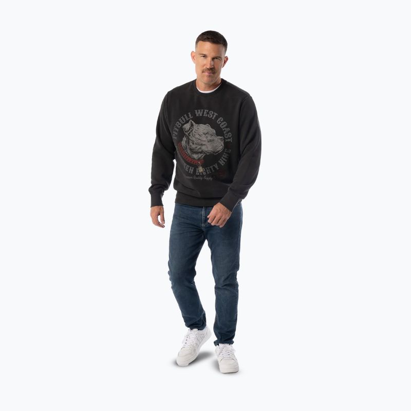 Мъжки суитшърт Pitbull Strength & Respect Crewneck washed dark graphite 4