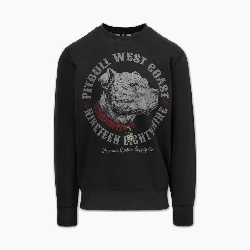 Мъжки суитшърт Pitbull Strength & Respect Crewneck washed dark graphite 5