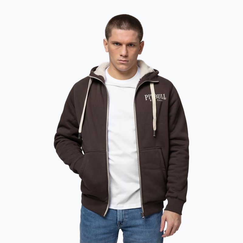 Мъжки суитшърт Pitbull Ruffin Detroit Hooded Zip dark chocolate 4