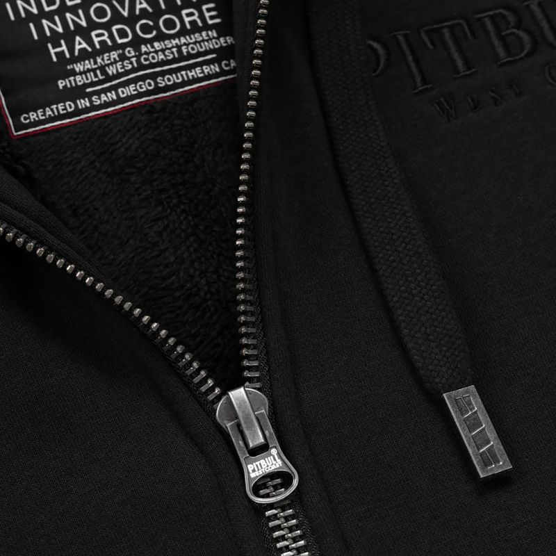 Мъжки суитшърт Pitbull Ruffin Detroit Hooded Zip black/black 9