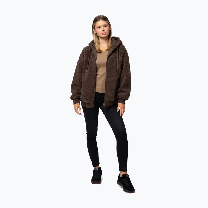 Дамски суитшърт Pitbull Daisy Hooded Zip dark chocolate 2