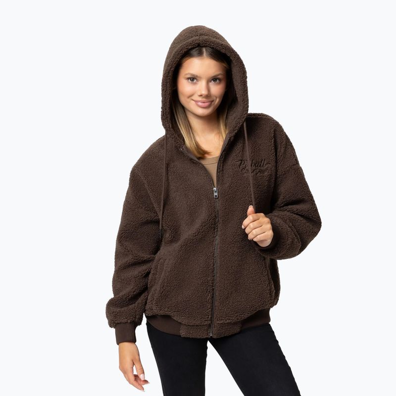 Дамски суитшърт Pitbull Daisy Hooded Zip dark chocolate 4