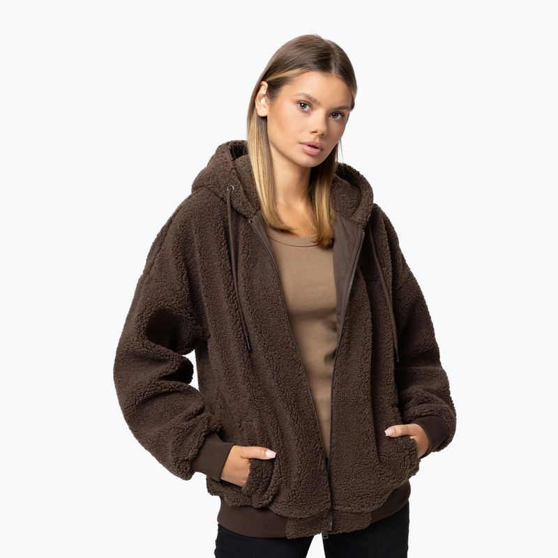 Дамски суитшърт Pitbull Daisy Hooded Zip dark chocolate 5