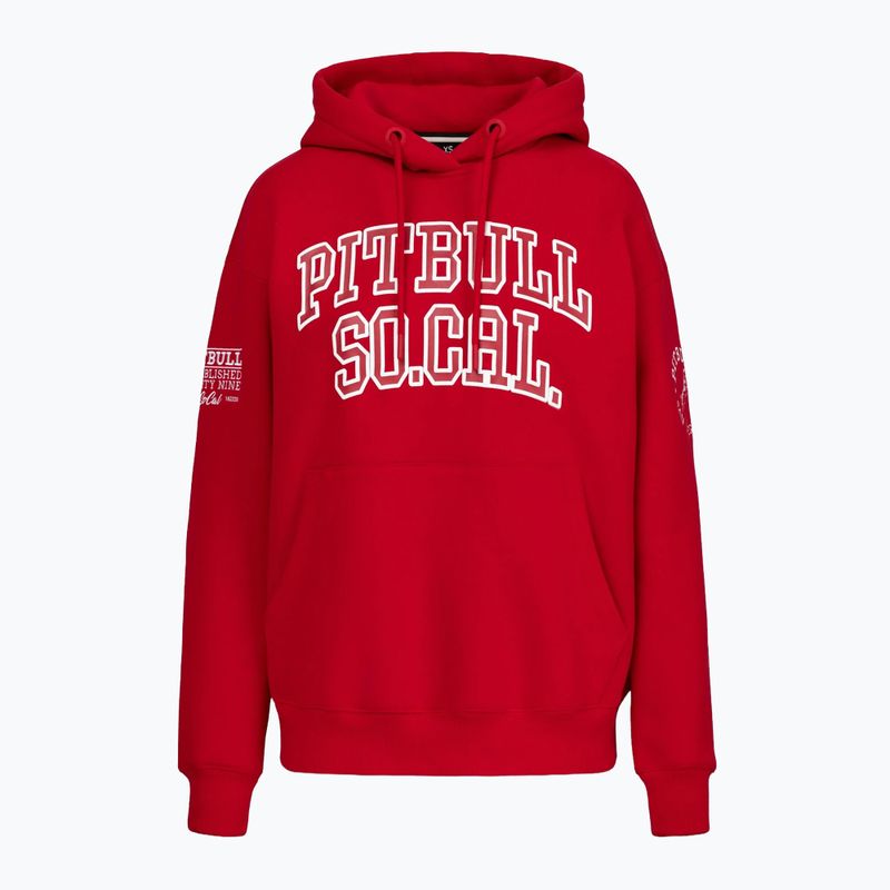 Дамски суитшърт Pitbull Fiora Hooded wild red 4