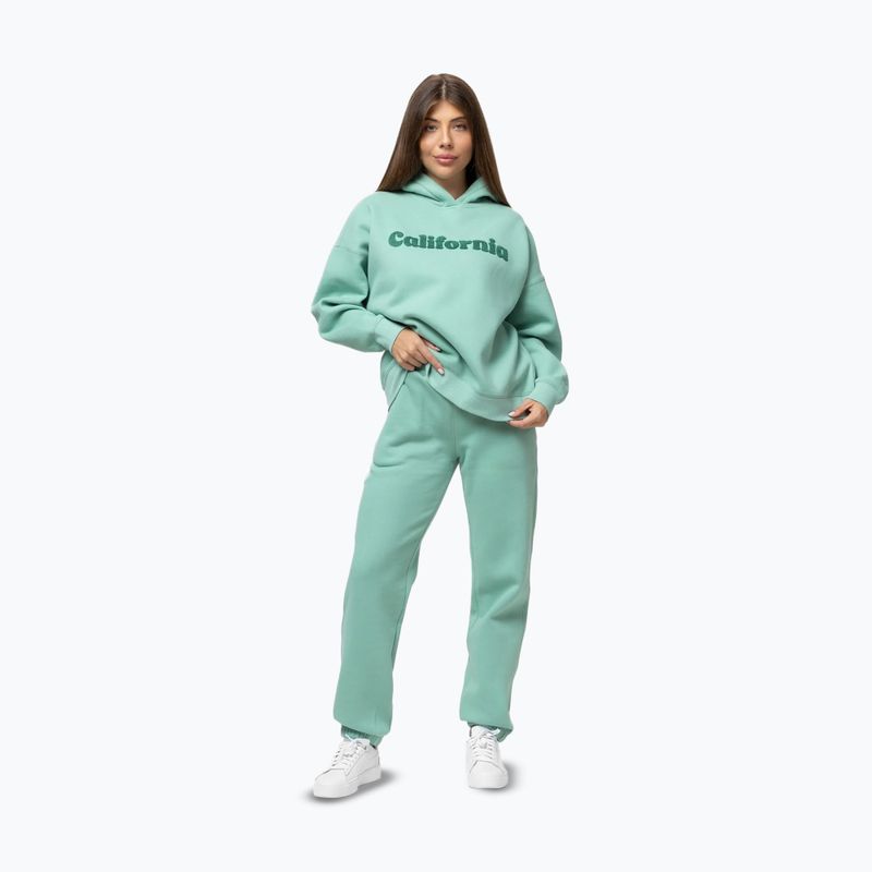 Дамски суитшърт Pitbull California Hooded light mint 2