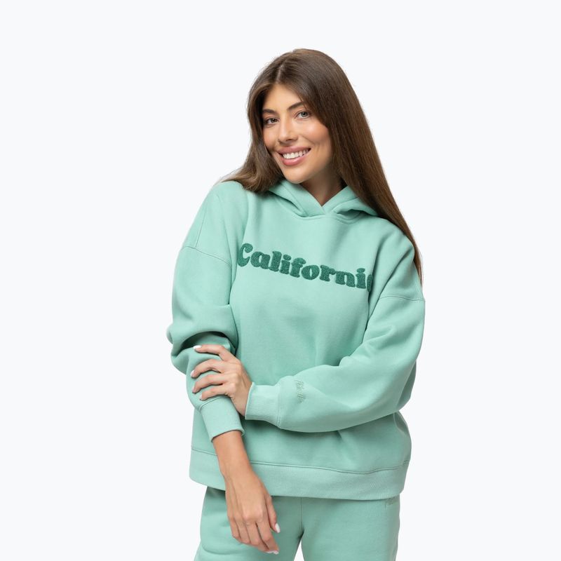 Дамски суитшърт Pitbull California Hooded light mint 4