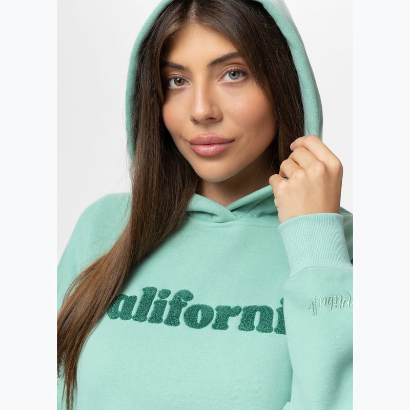 Дамски суитшърт Pitbull California Hooded light mint 5