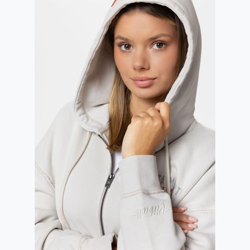 Дамски суитшърт Pitbull Santa Muerte Hooded Zip white stone 5