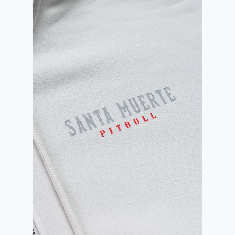 Дамски суитшърт Pitbull Santa Muerte Hooded Zip white stone 11