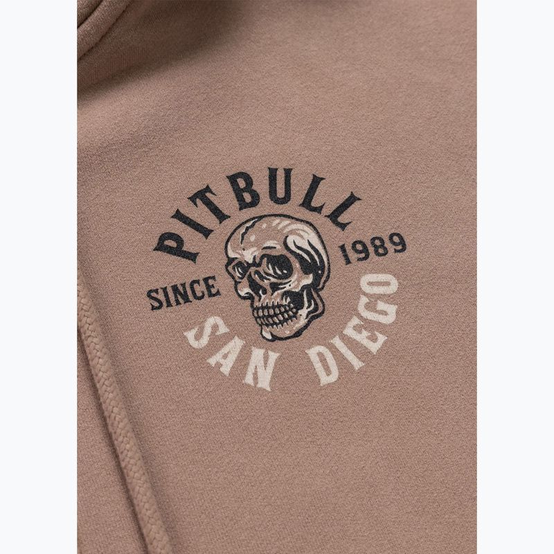 Дамски суитшърт Pitbull Skull Surf Hooded Zip chocolate mousse 10