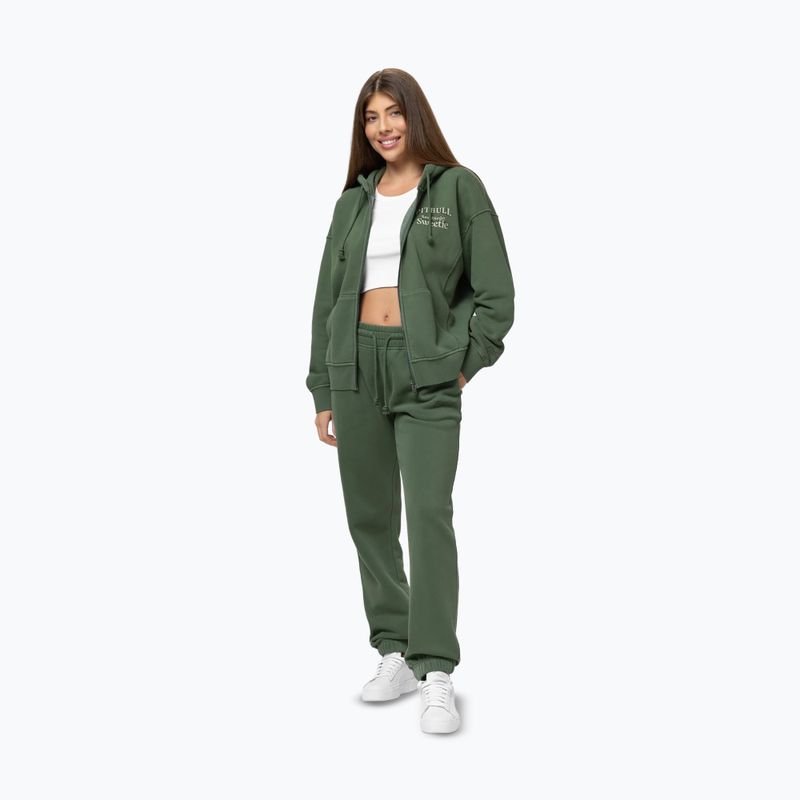 Дамски суитшърт Pitbull Sweetie Hooded Zip sage green 3