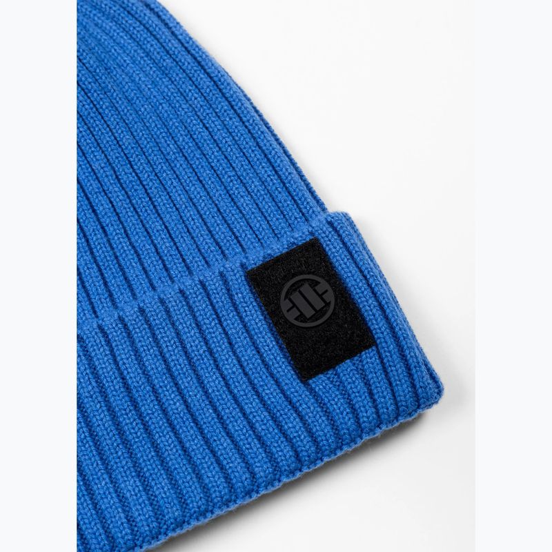 Зимна шапка Pitbull Beanie Velcro Logo royal blue 2
