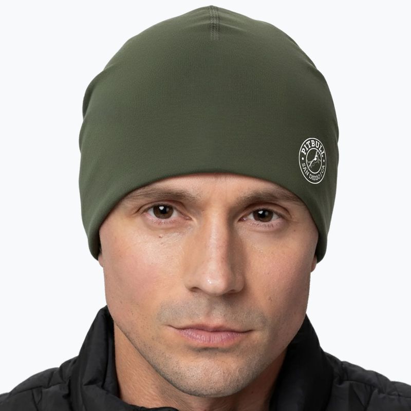 Зимна шапка Pitbull San Diego Ca Beanie olive 3