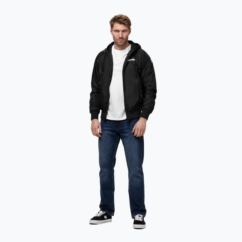 Мъжко яке Pitbull Athletic Logo Nylon Hooded black 2