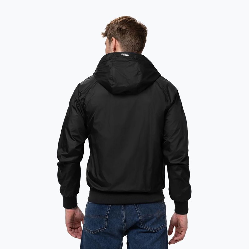 Мъжко яке Pitbull Athletic Logo Nylon Hooded black 3