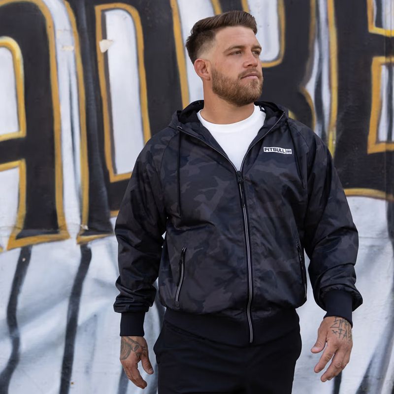 Мъжко яке Pitbull Athletic Logo Nylon Hooded black 14