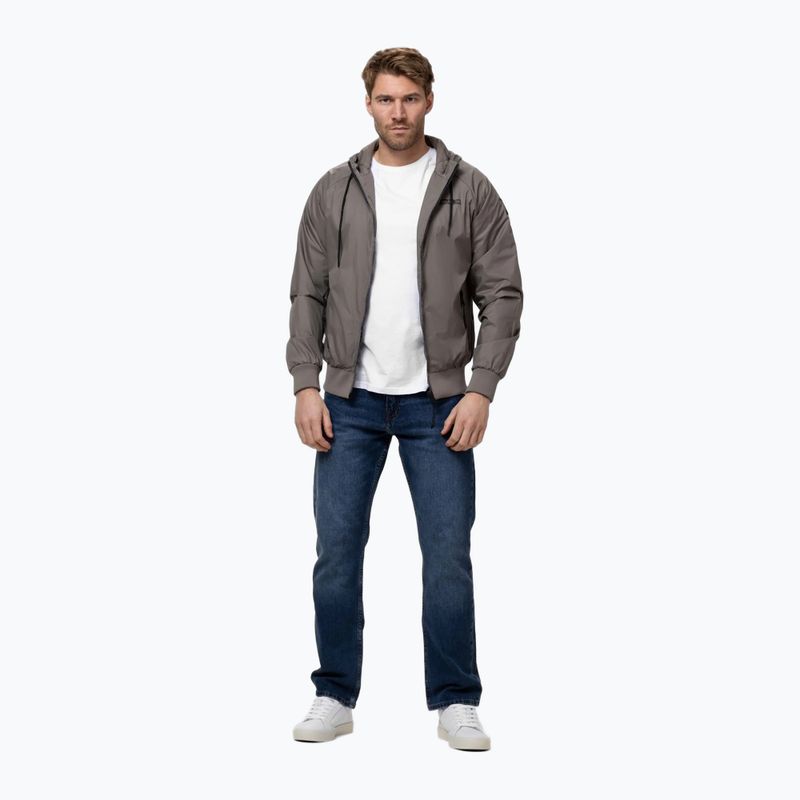 Мъжко яке Pitbull Athletic Logo Nylon Hooded taupe 2