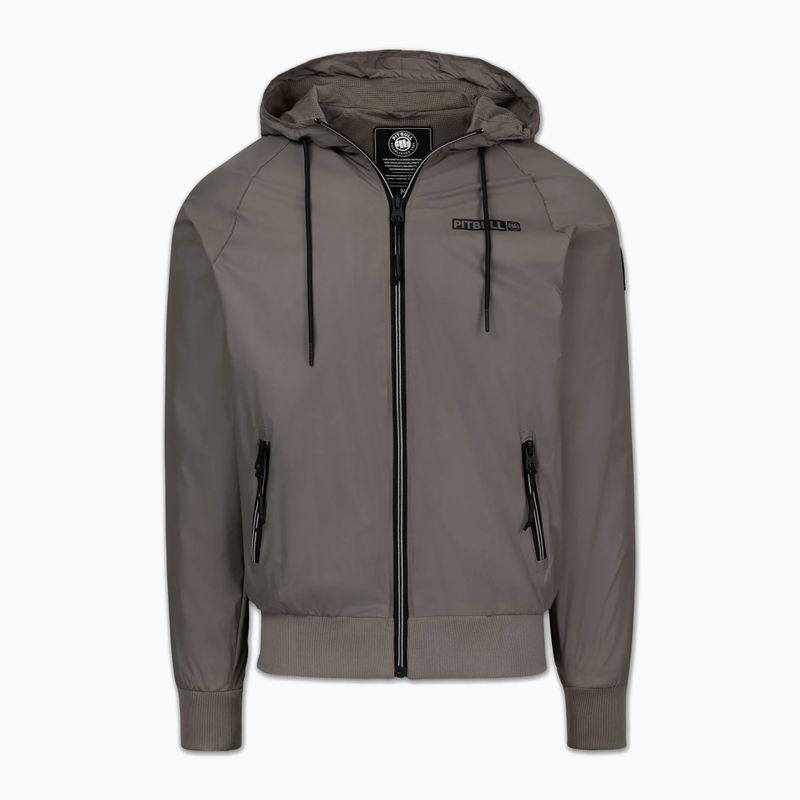 Мъжко яке Pitbull Athletic Logo Nylon Hooded taupe 5