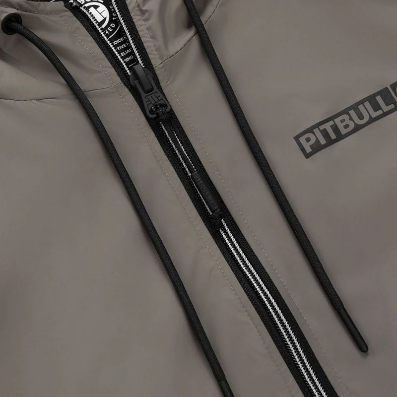 Мъжко яке Pitbull Athletic Logo Nylon Hooded taupe 7